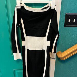 Karen Millen black and white maxi dress